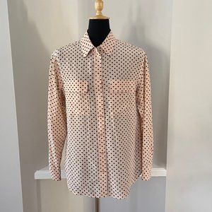 Equipment Silk Heart Print Blouse